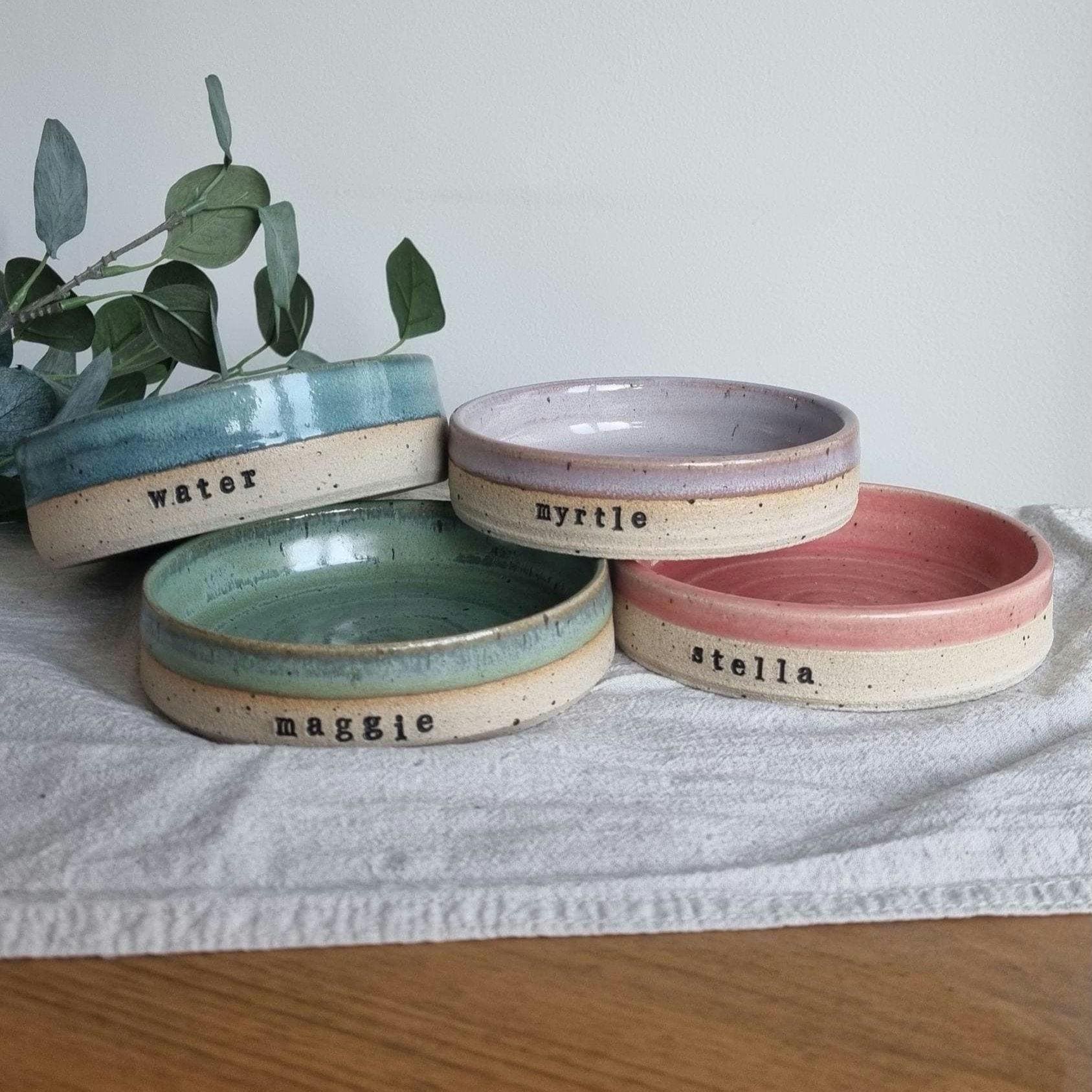 Personalised Ceramic Cat Bowls **Made to Order**