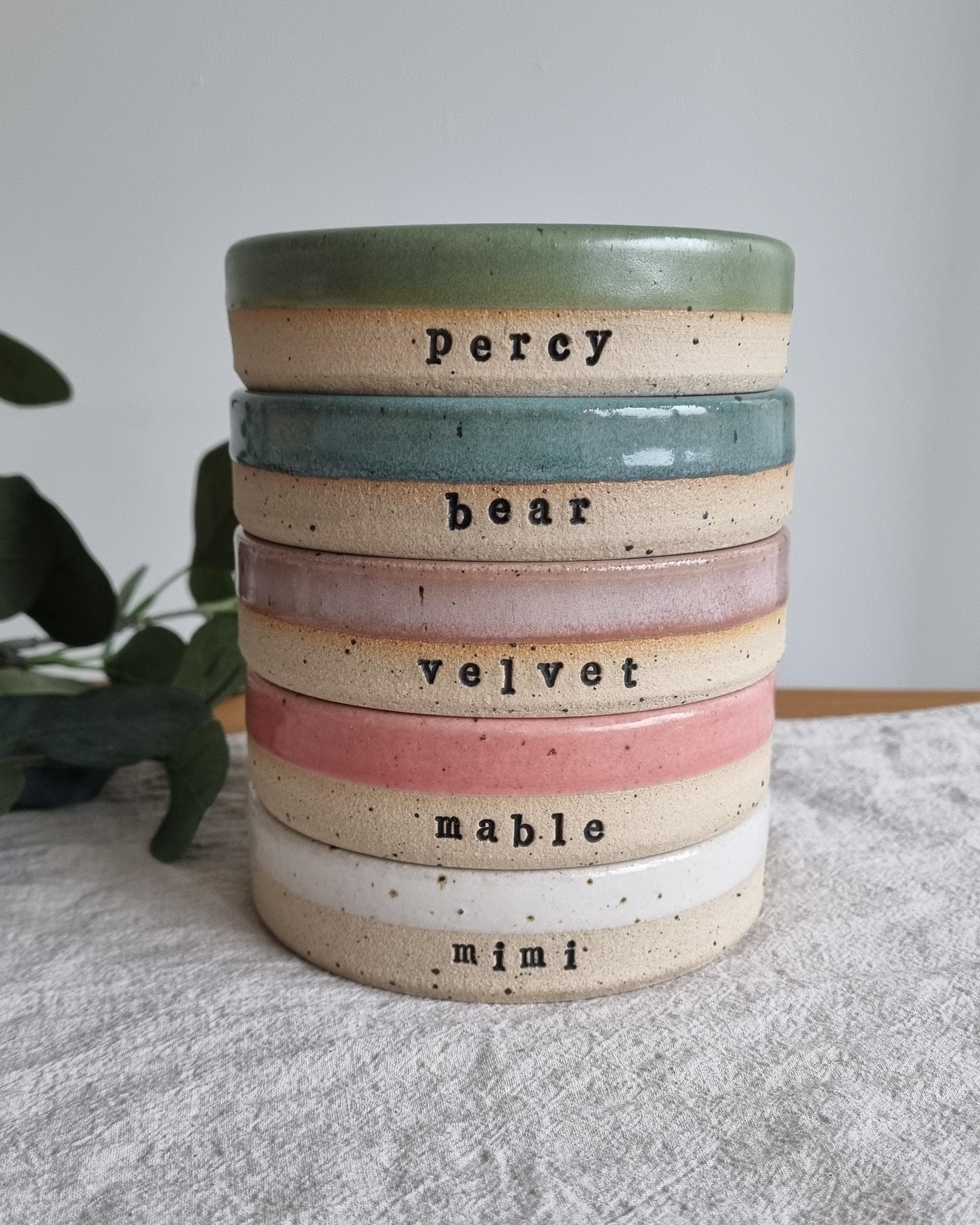 Personalised Ceramic Cat Bowls **Made to Order**