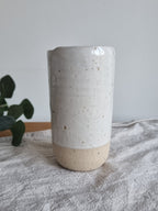 White Speckle Ceramic Travel To-Go Mug