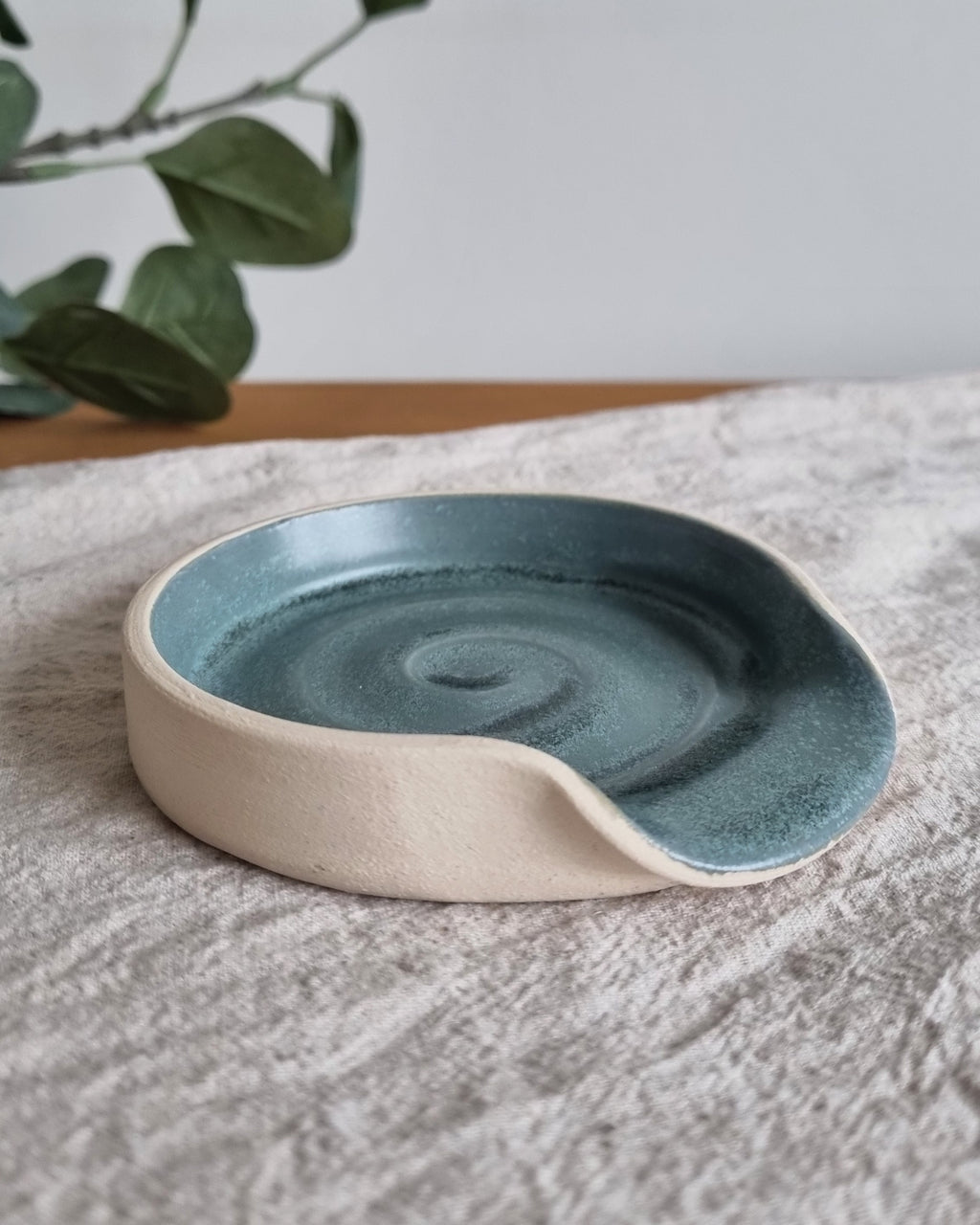 Blue Ceramic Spoon Rest