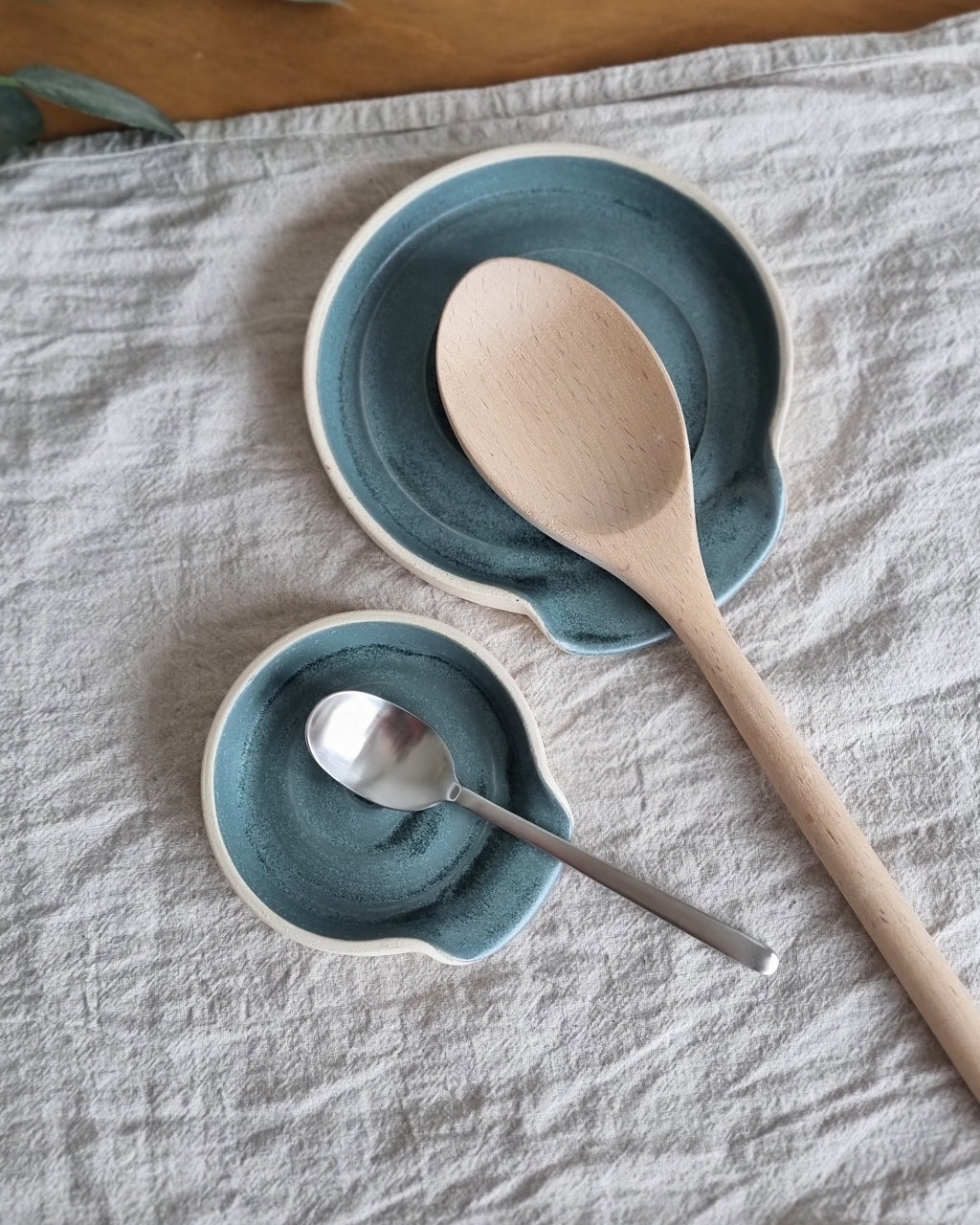 Blue Ceramic Spoon Rest