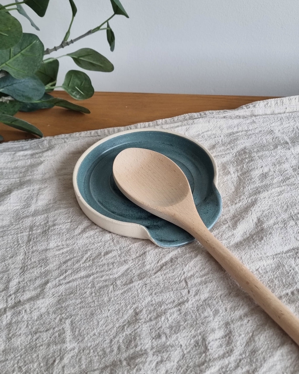 Blue Ceramic Spoon Rest