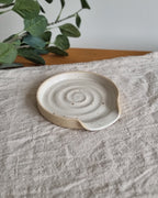White Ceramic Spoon Rest
