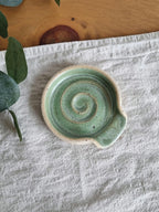 Green Ceramic Spoon Rest