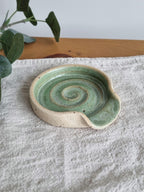 Green Ceramic Spoon Rest