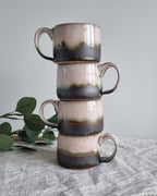 Pink and Brown Speckled Handmade Mug