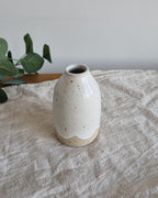 Scalloped White Posy Vase