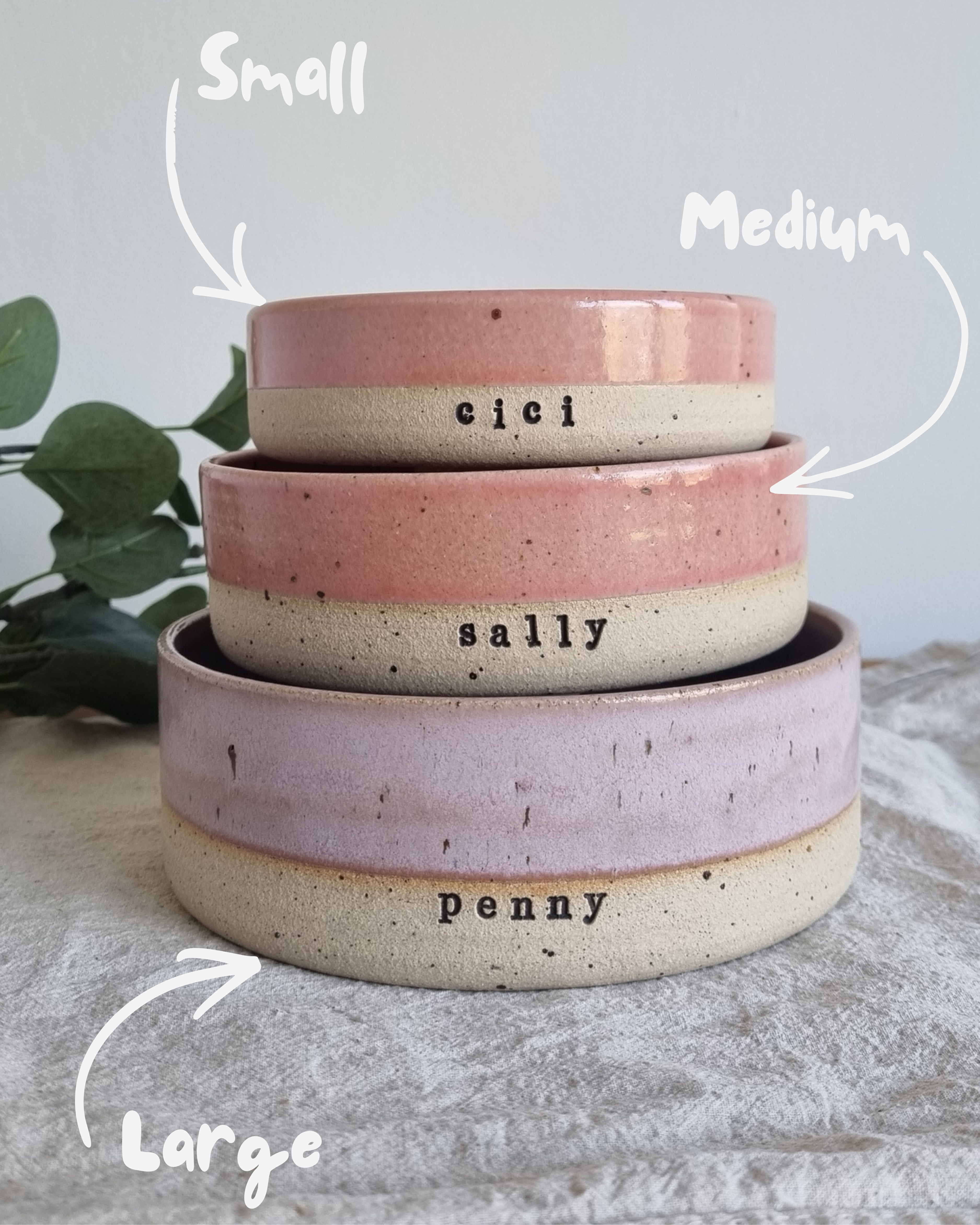 Personalised Ceramic Dog Bowls **Made to Order**