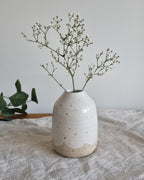 Scalloped White Posy Vase