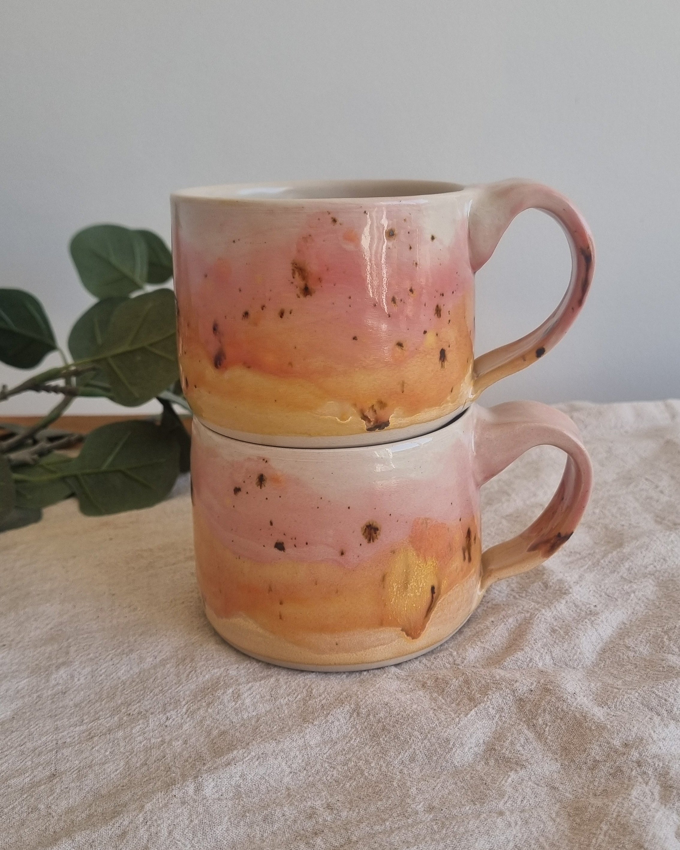 Pink Sunset Handmade Ceramic Mug