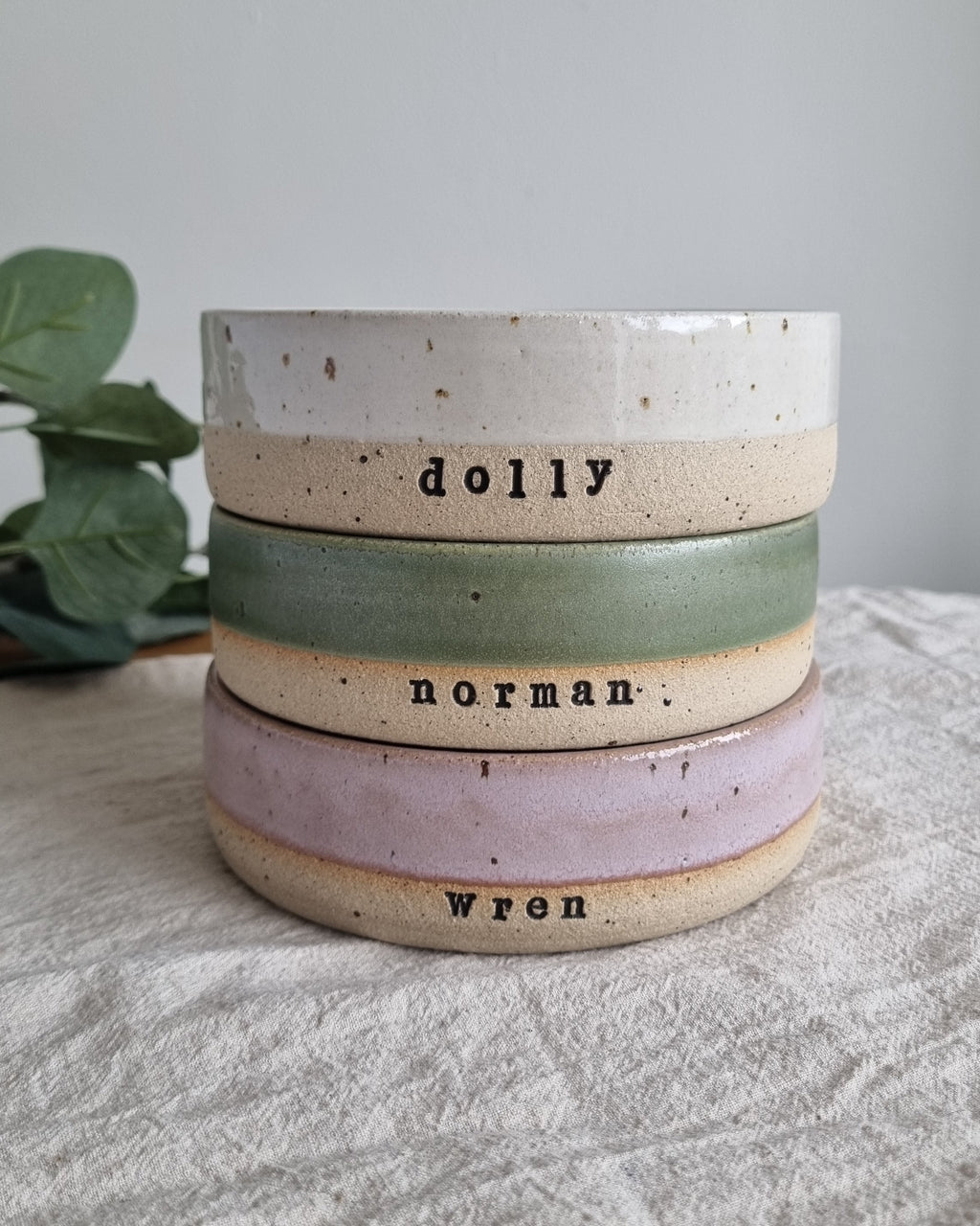 Personalised Ceramic Dog Bowls **Made to Order**