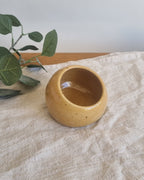 Handmade Ceramic Salt Pig in Speckled Golden Yellow