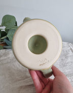Handmade Ceramic Citrus Juicer with Handle in Pastel Green